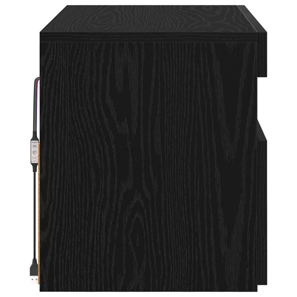 TV Cabinet 60 x 35 x 40 cm Black Oak Engineered Wood