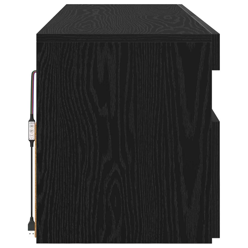 TV Cabinet 2 pcs Black Oak Engineered Wood
