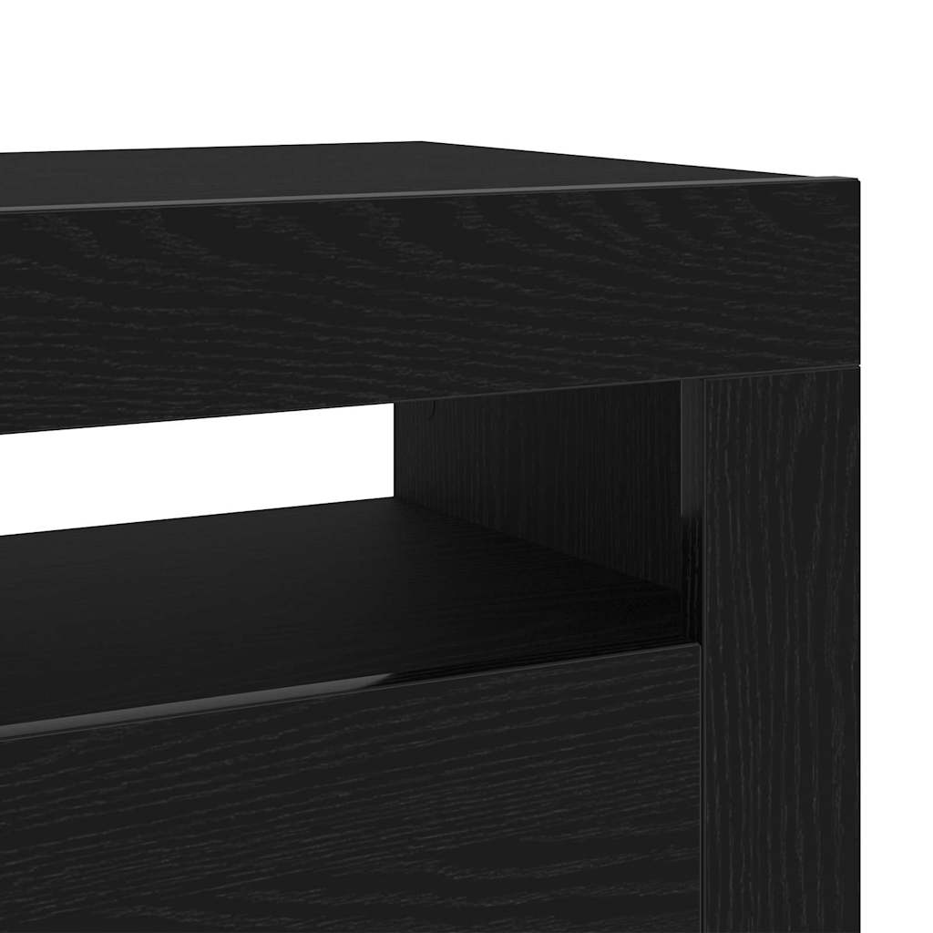TV Cabinet 2 pcs Black Oak Engineered Wood