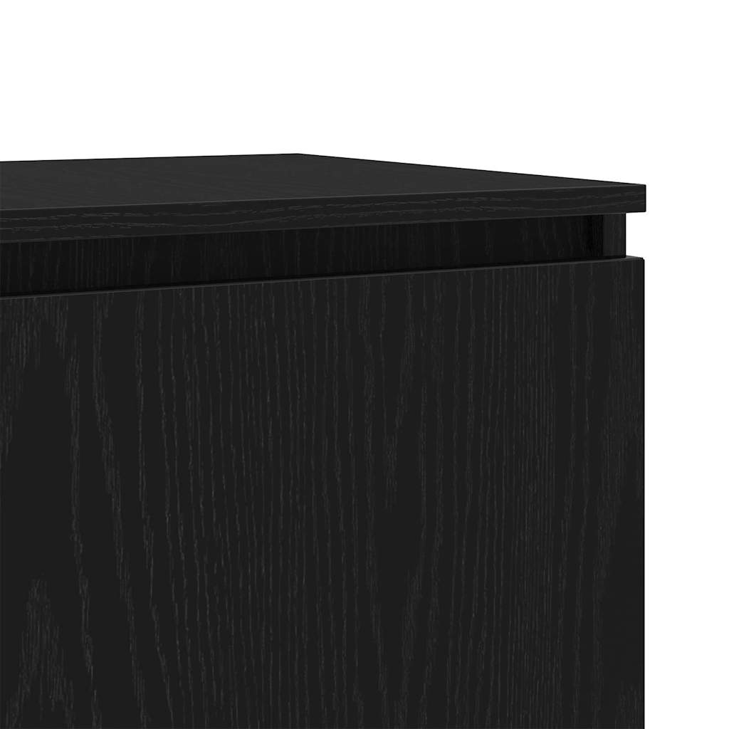 TV Cabinet 140 x 38.5 x 36 cm Black Oak Engineered Wood
