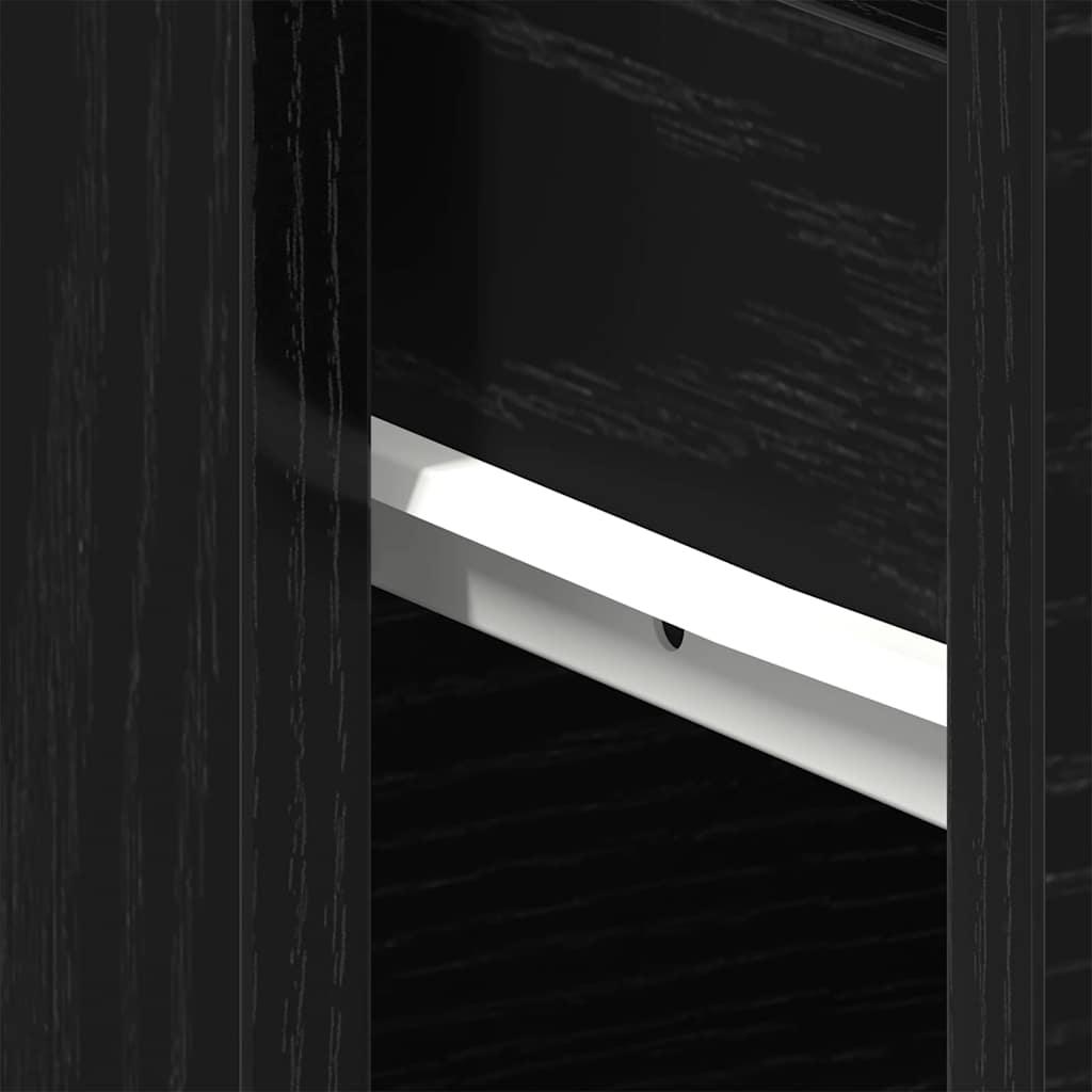 Bedside Cabinet 2 pcs Black Oak 40 x 30 x 39 cm Engineered Wood