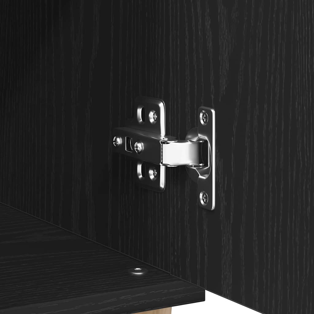 Sideboard Black Oak 60 x 35 x 70 cm Engineered Wood
