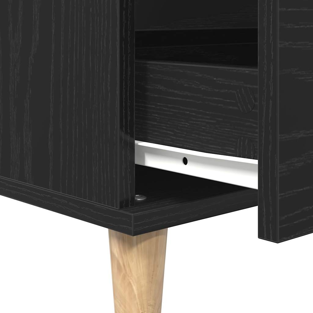 Sideboard Black Oak 60 x 35 x 70 cm Engineered Wood