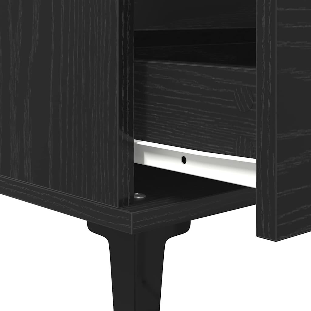 Sideboard Black Oak 60 x 35 x 70 cm Engineered Wood