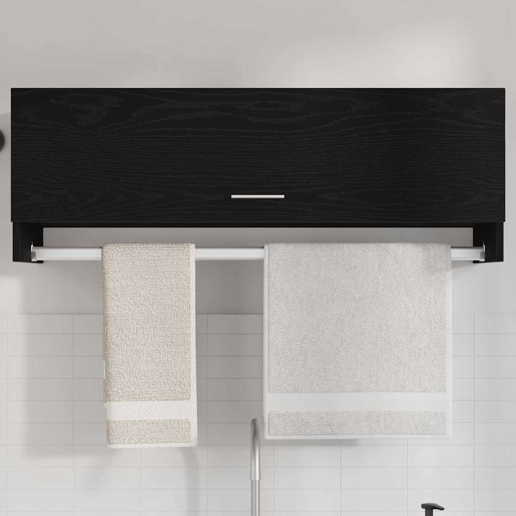 Wardrobe with Storage Black 100 x 32.5 x 35 cm Engineered wood