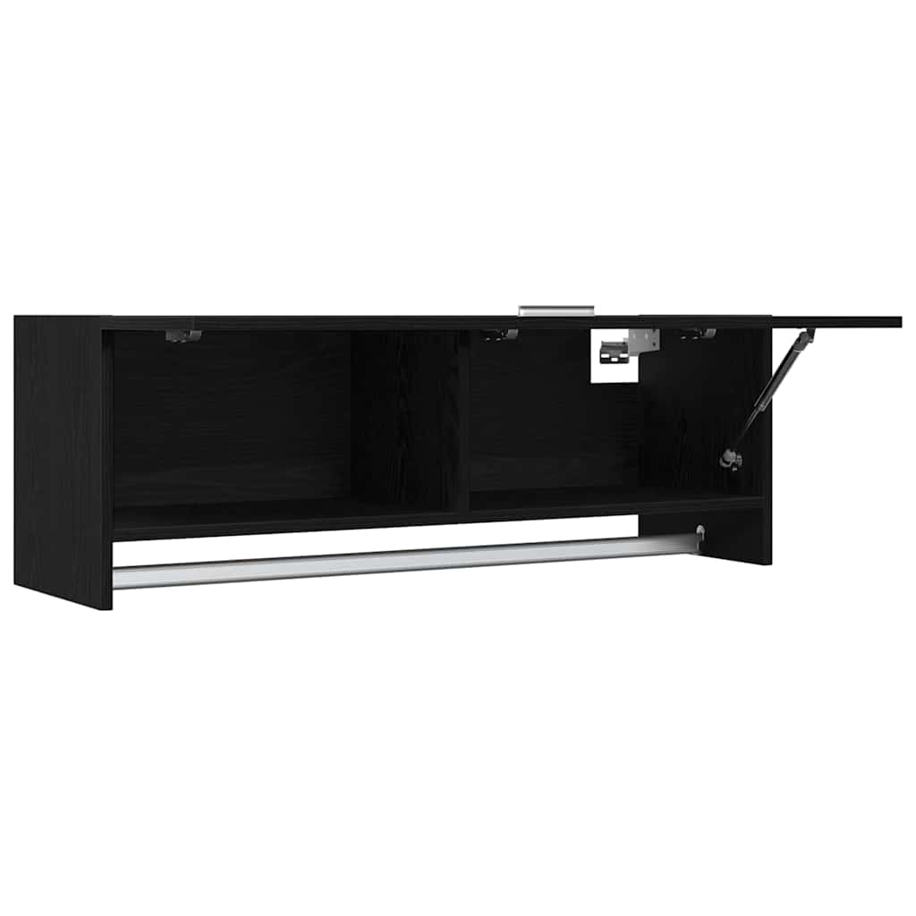 Wardrobe with Storage Black 100 x 32.5 x 35 cm Engineered wood