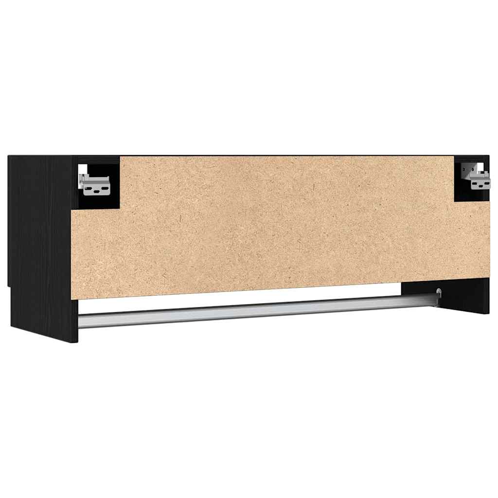 Wardrobe with Storage Black 100 x 32.5 x 35 cm Engineered wood