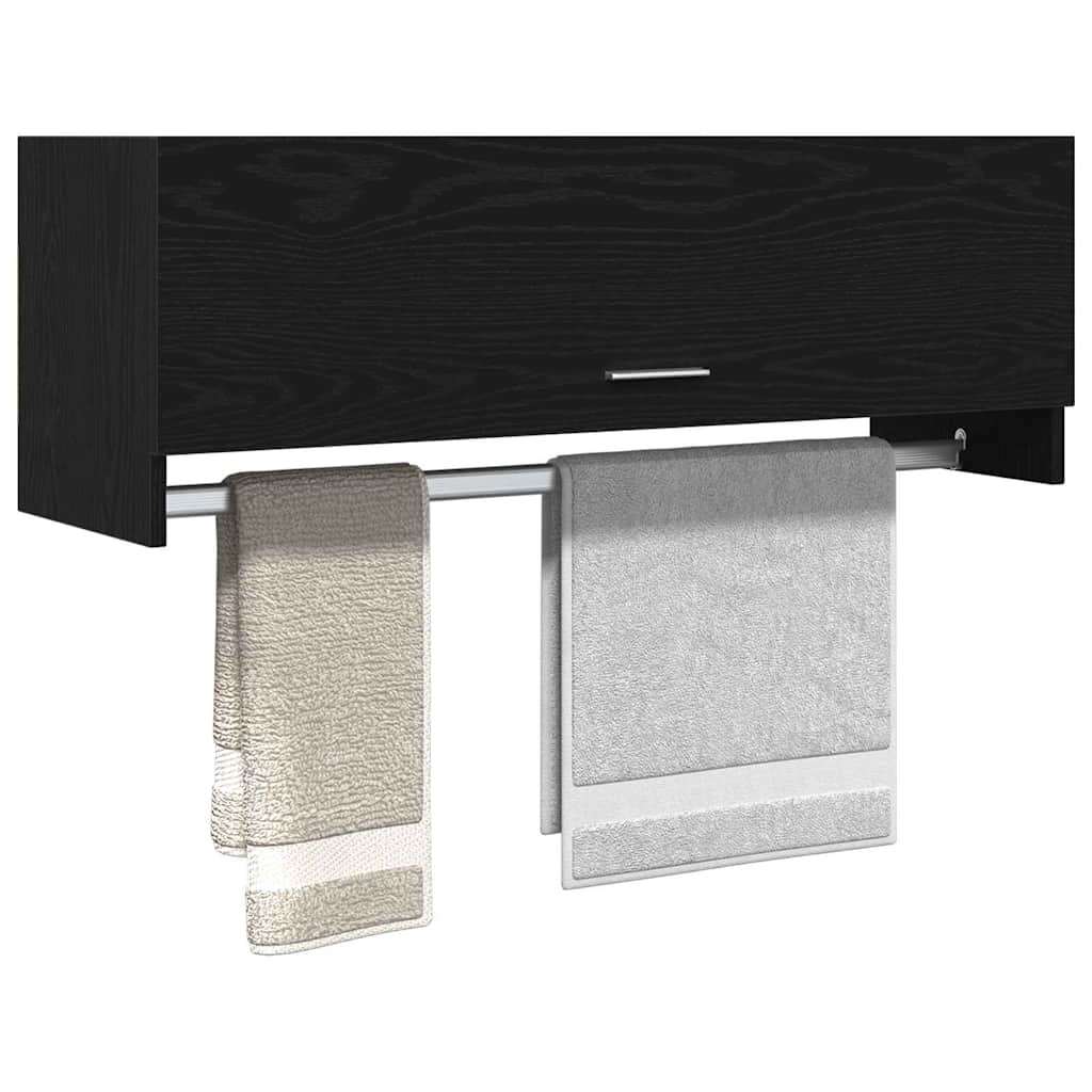 Wardrobe with Storage Black 100 x 32.5 x 35 cm Engineered wood
