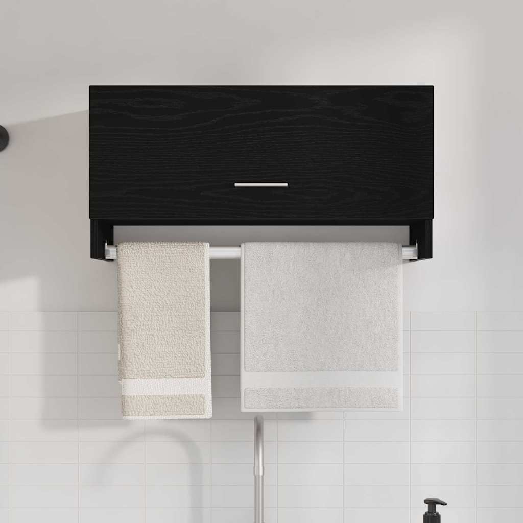 Wardrobe with Storage Black 70 x 32.5 x 35 cm Engineered wood