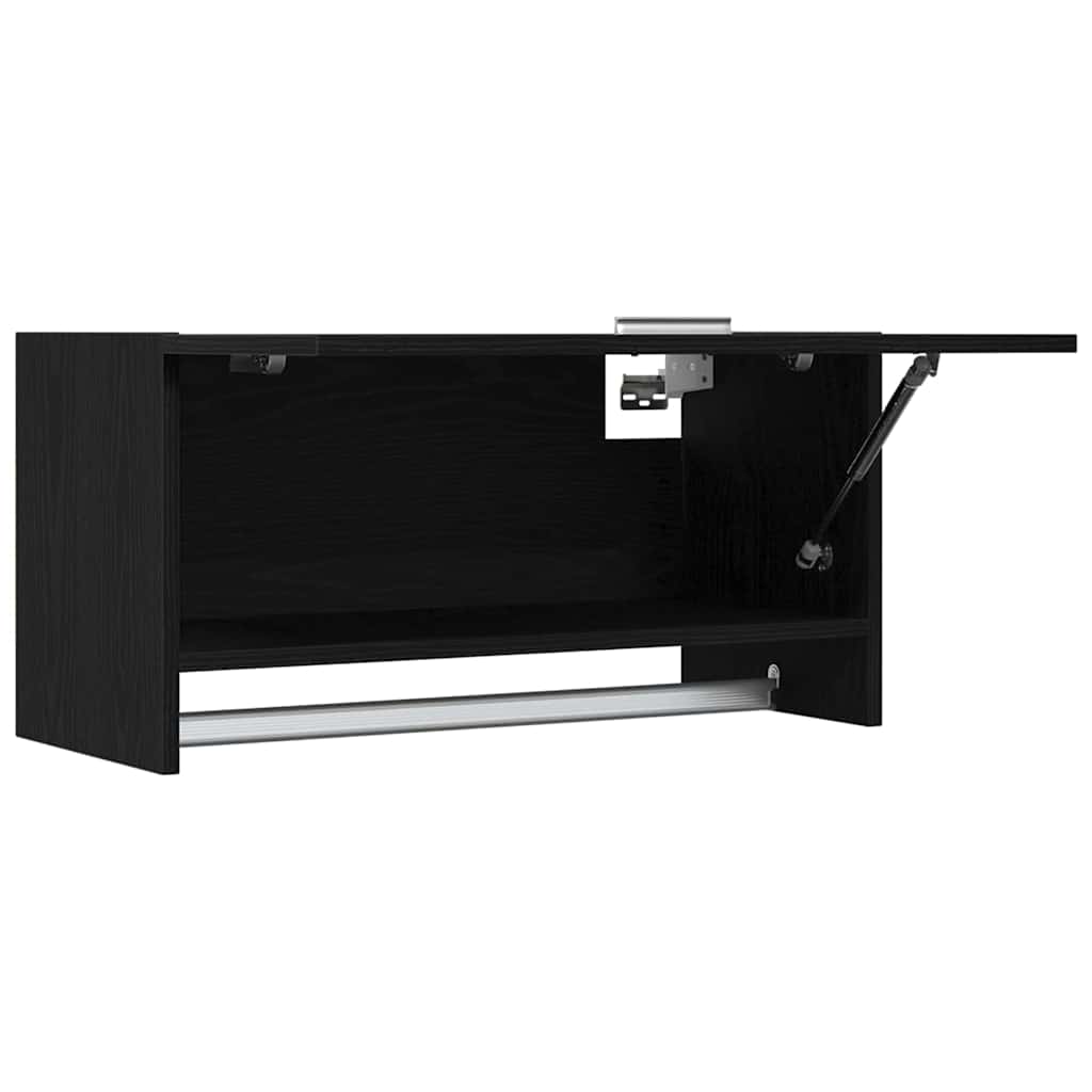 Wardrobe with Storage Black 70 x 32.5 x 35 cm Engineered wood