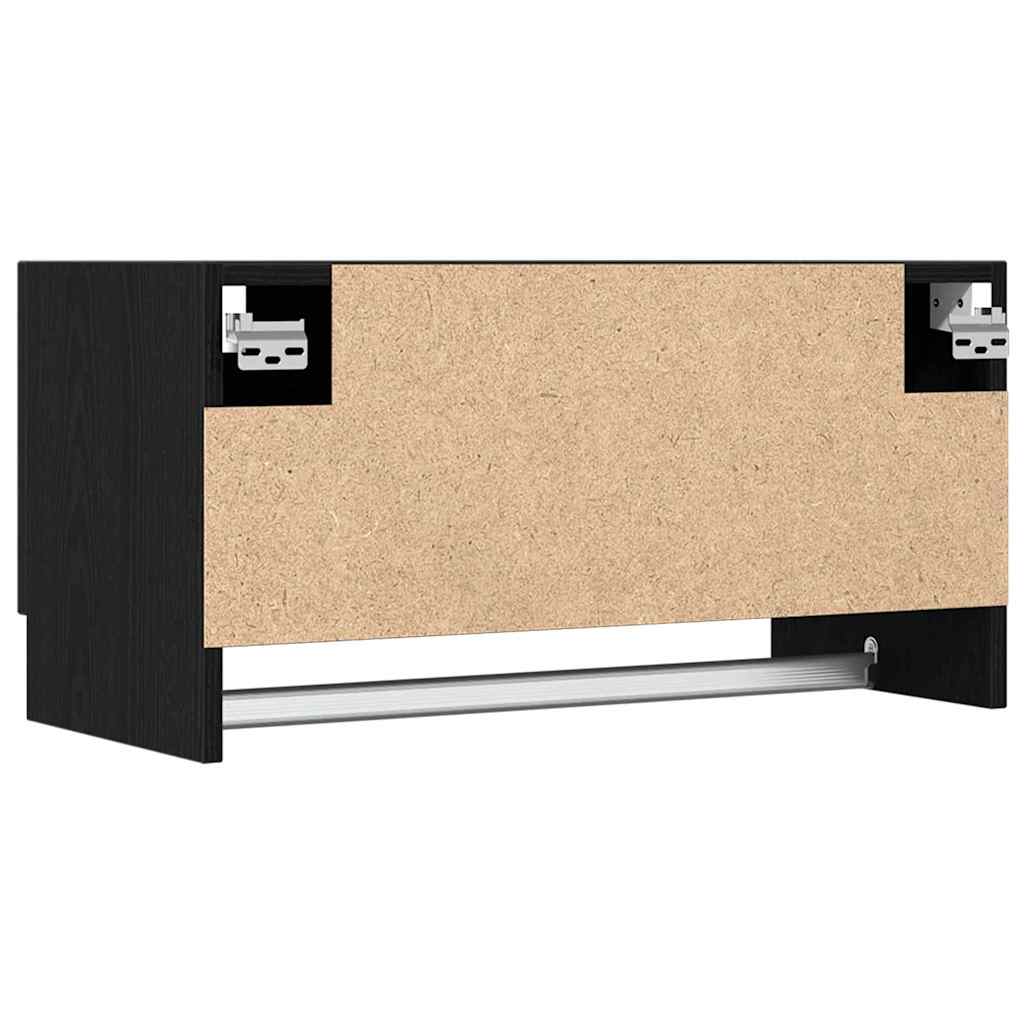 Wardrobe with Storage Black 70 x 32.5 x 35 cm Engineered wood