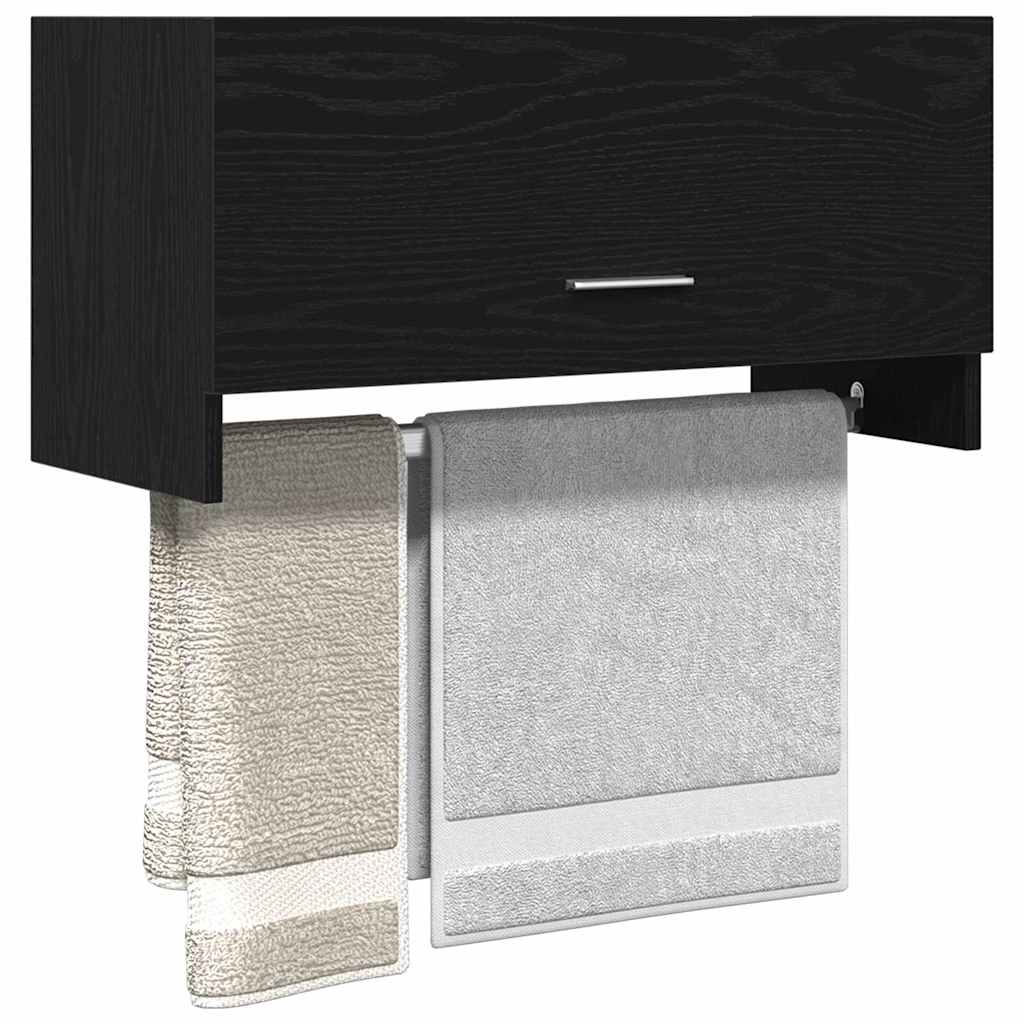 Wardrobe with Storage Black 70 x 32.5 x 35 cm Engineered wood