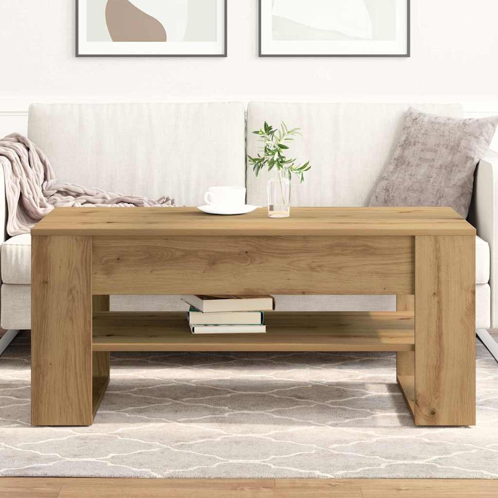 Coffee Table Artisan oak 102 x 55 x 45 cm Engineered wood