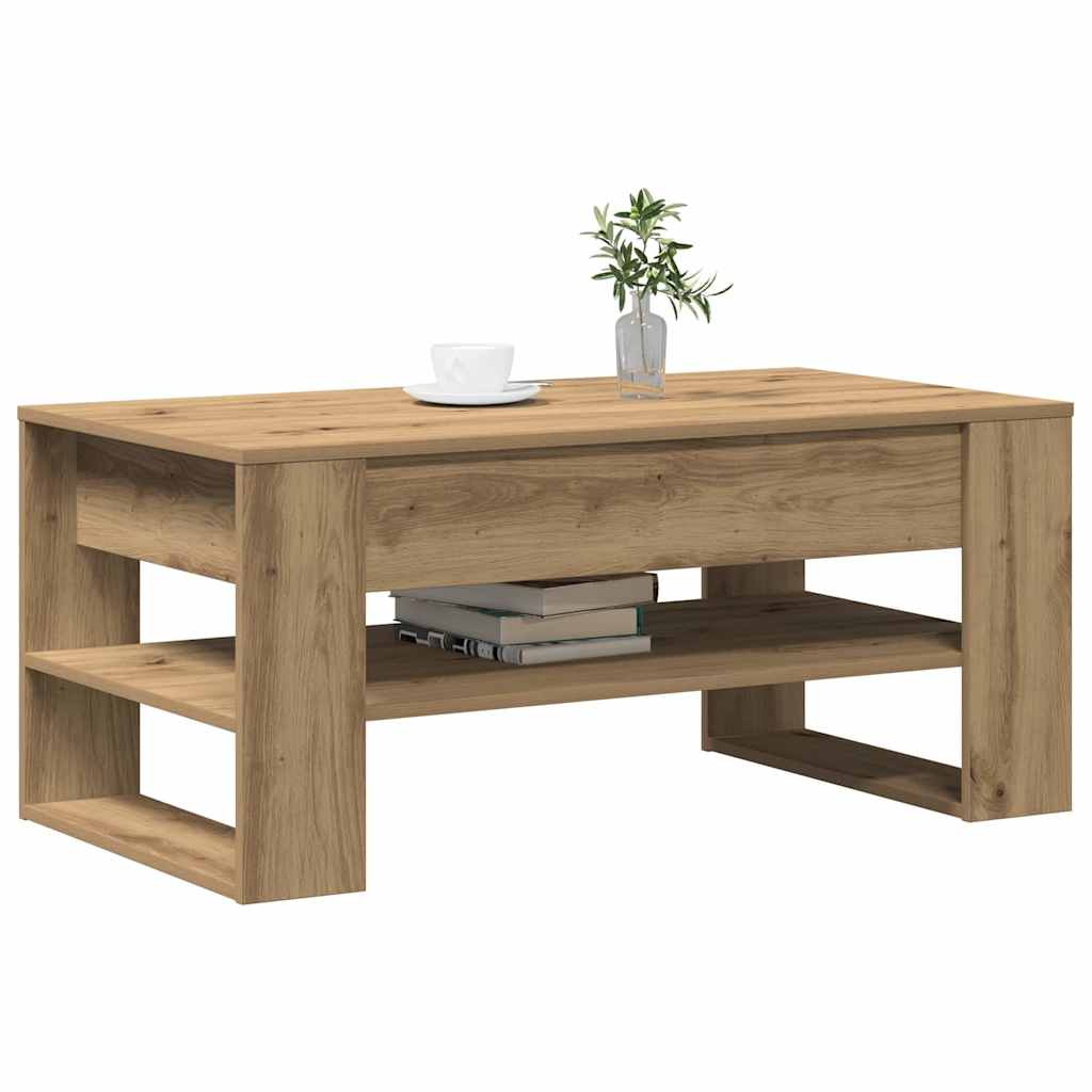 Coffee Table Artisan oak 102 x 55 x 45 cm Engineered wood