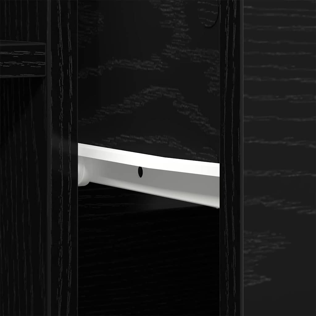 Sideboard Black Oak 60 x 30 x 70 cm Engineered Wood