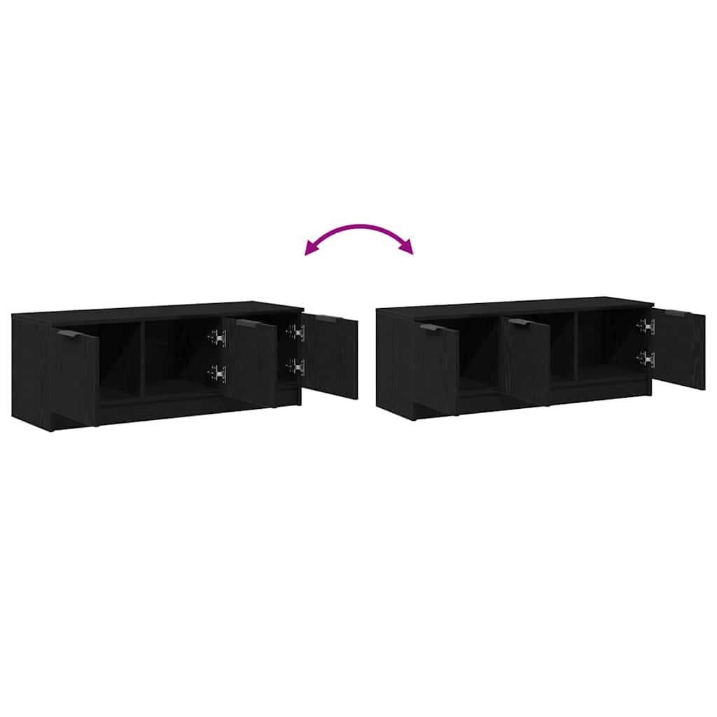 TV Cabinet 102 x 35 x 36.5 cm Black Oak Engineered Wood