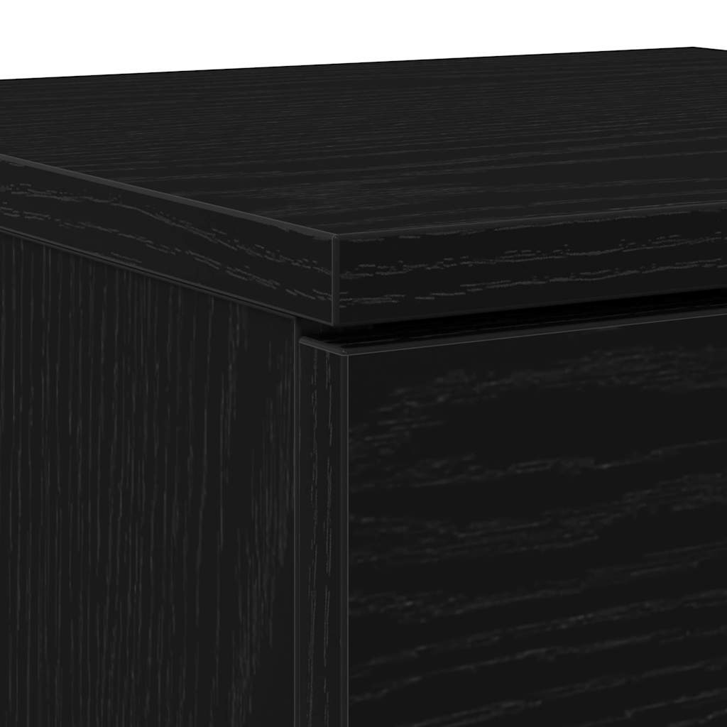 Sideboard 2 pcs Black Oak 30 x 30 x 70 cm Engineered Wood