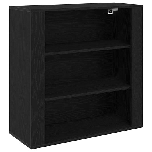 Wall Cabinet Black Oak 80 x 33 x 80 cm Engineered Wood