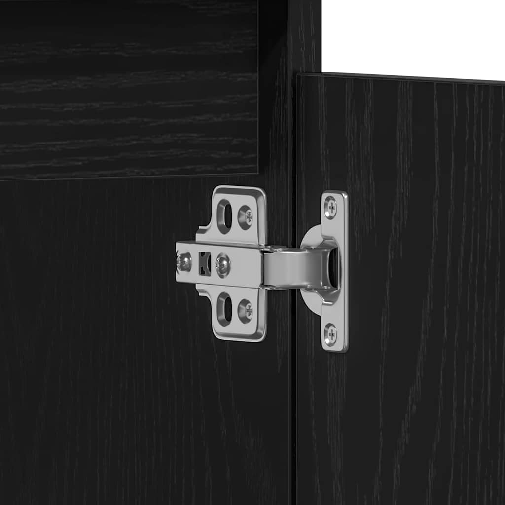 Bathroom Cabinet Black Oak 80 x 33 x 60 cm Engineered Wood