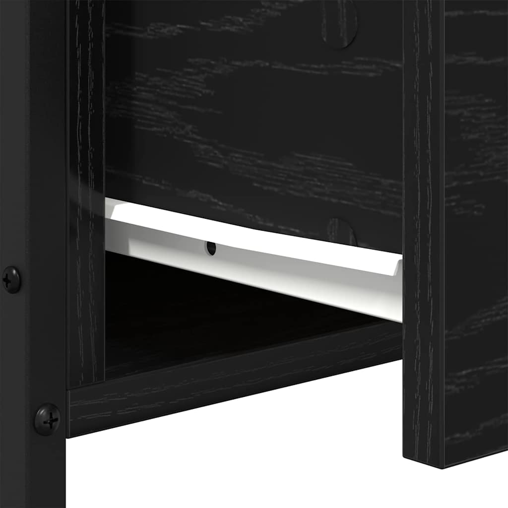 Bedside Cabinet 2 pcs Black Oak 34 x 35.5 x 70 cm