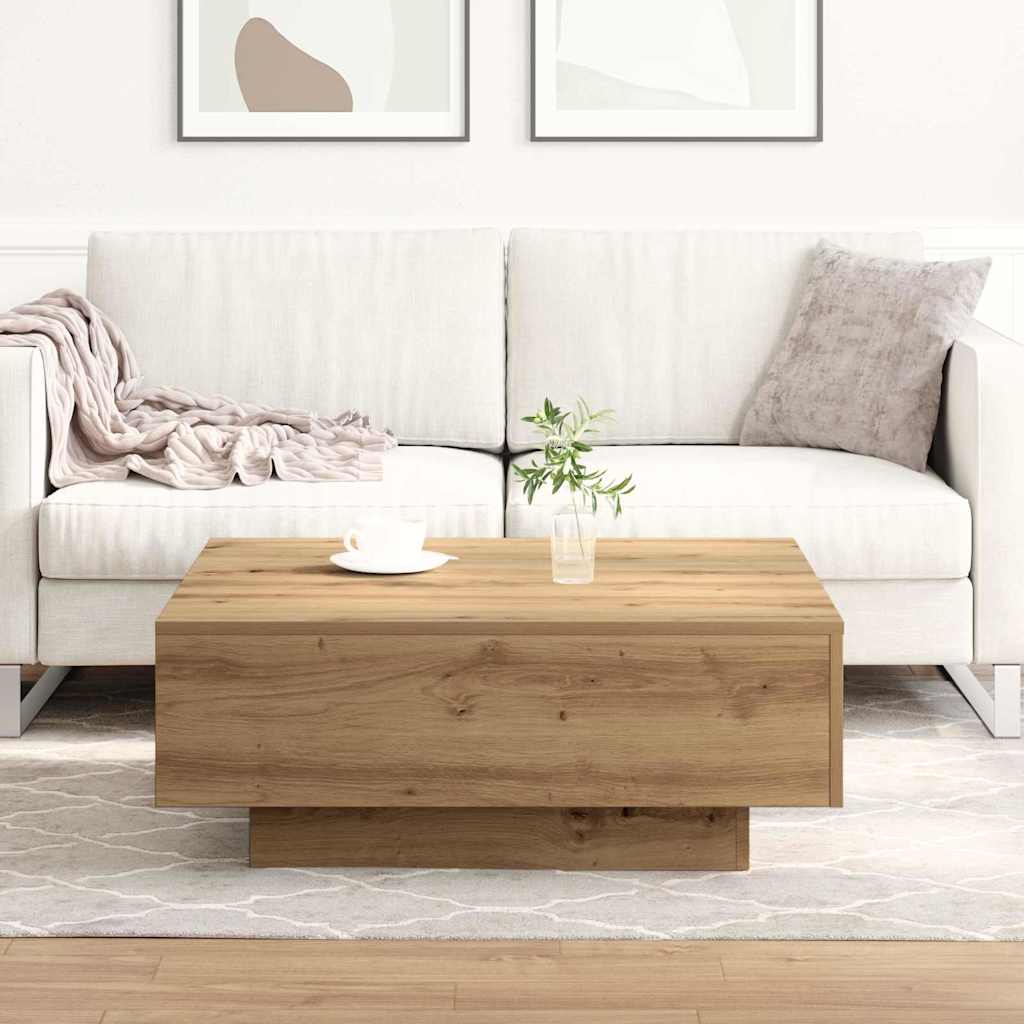 Coffee Table Artisan oak 80 x 80 x 31 cm Engineered wood