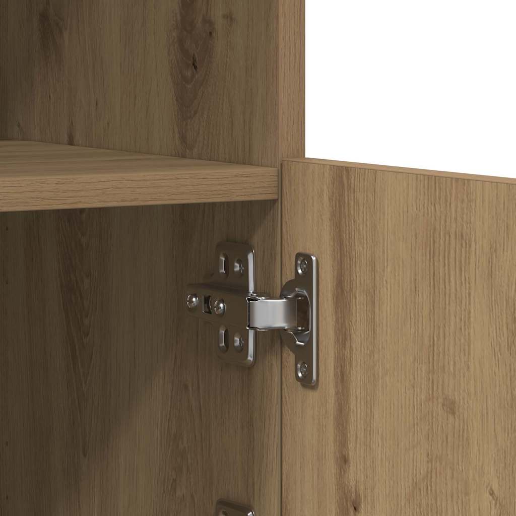 LED Sideboard 60.5 x 37 x 100 cm Engineered Wood Artisan Oak