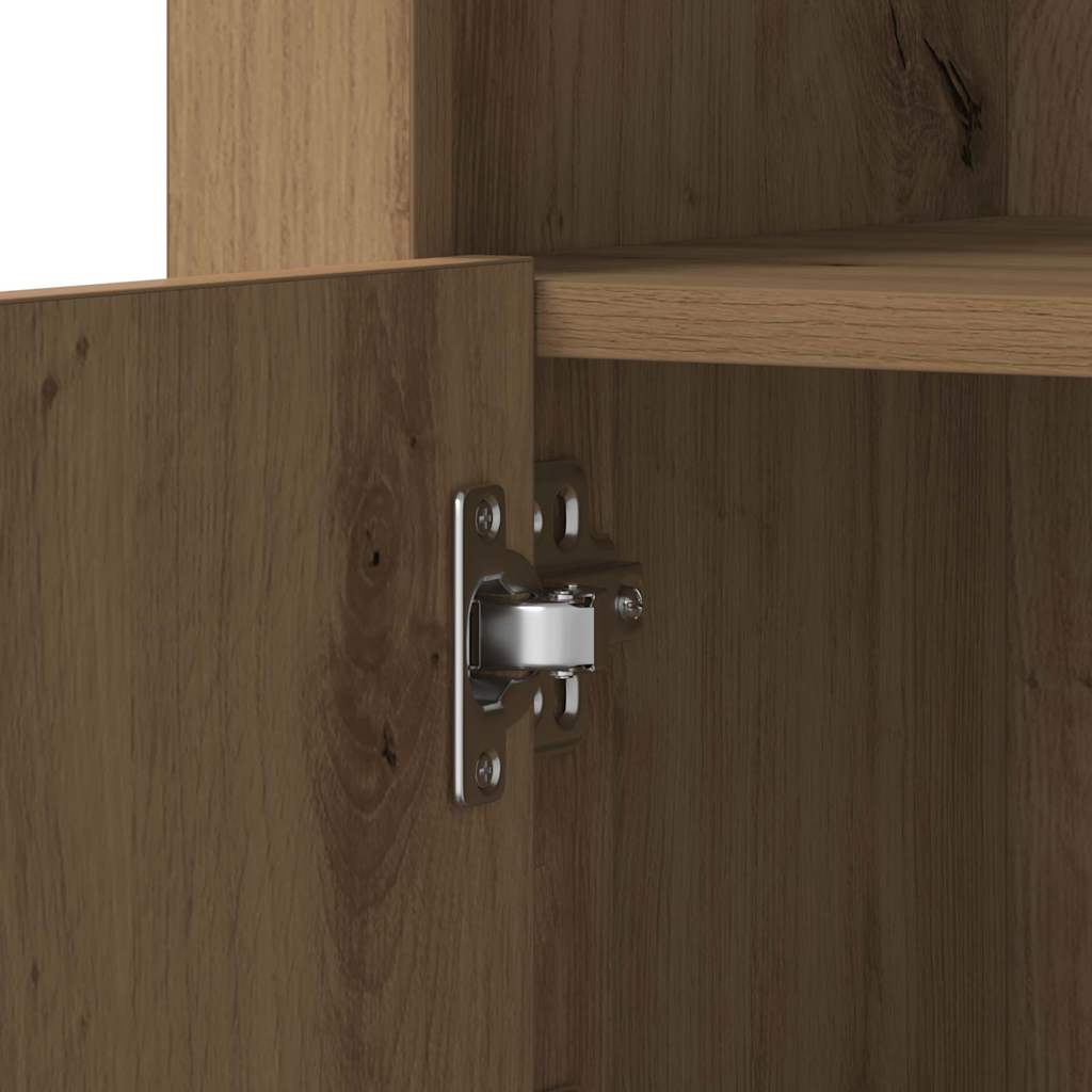 LED Sideboard 2 pcs 41 x 37 x 67 cm Engineered Wood Artisan Oak