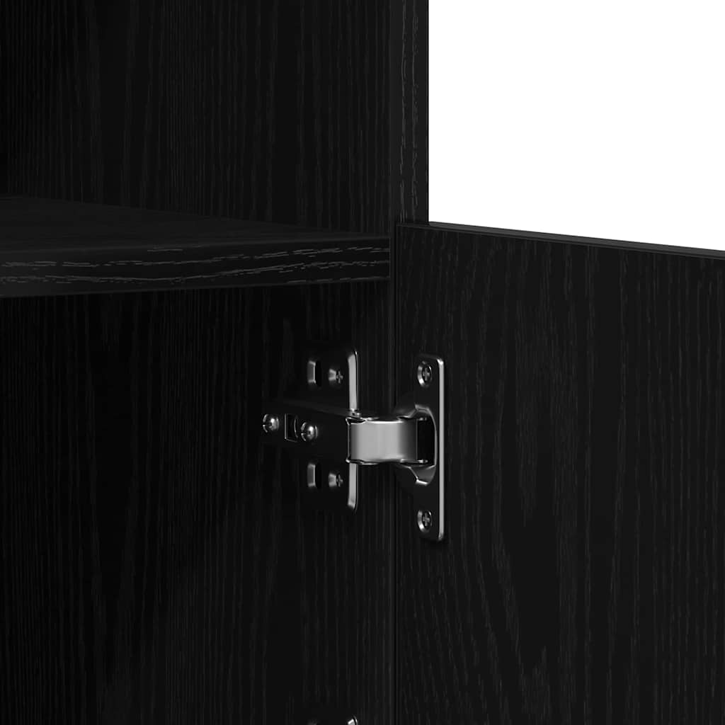 LED Sideboard Black 41 x 37 x 100 cm Engineered Wood