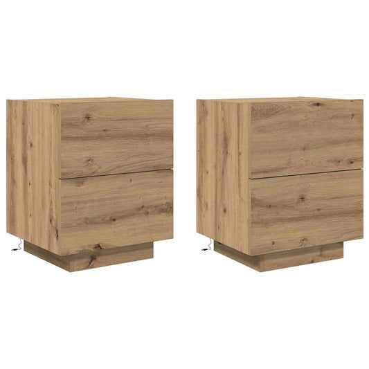 Bedside Cabinet 2 pcs Artisan Oak 45 x 40 x 55 cm