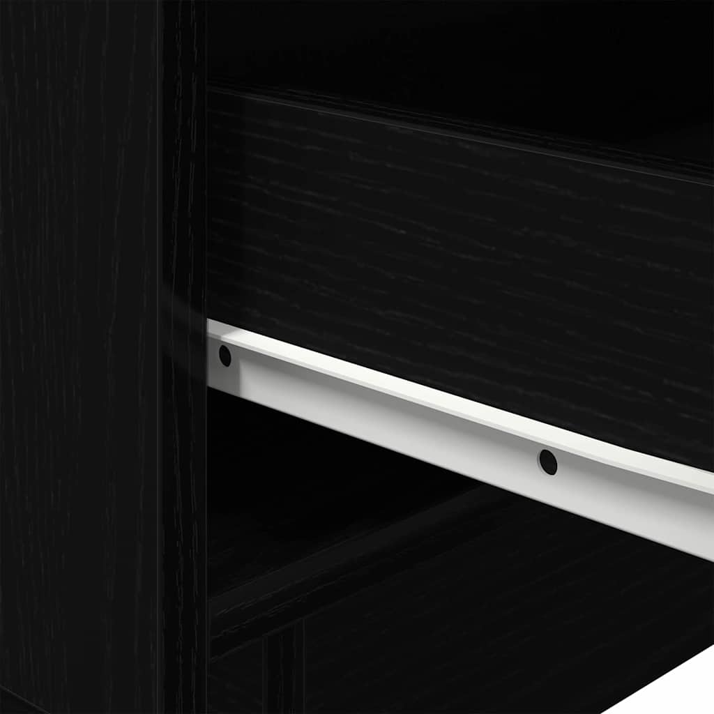 Bedside Cabinet 2 pcs Black Oak 45 x 40 x 55 cm Engineered Wood