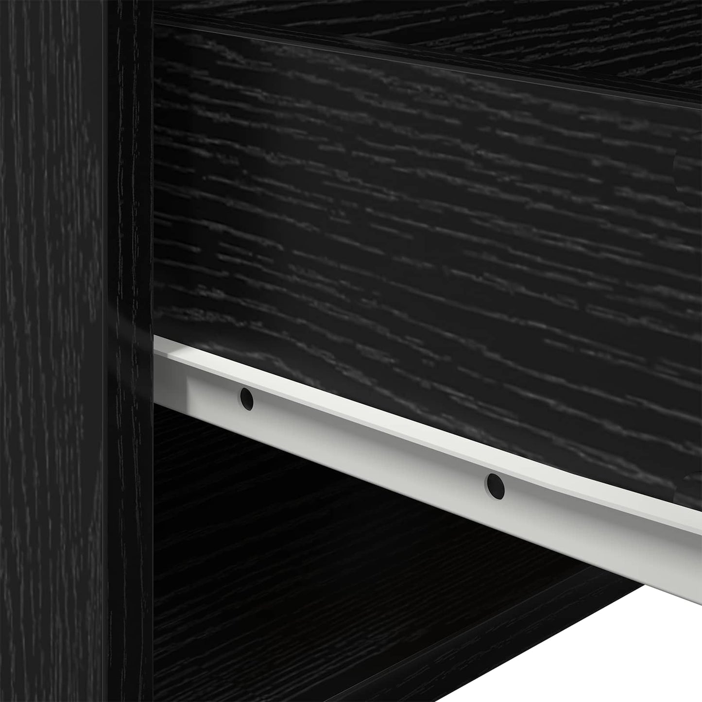 Wall-mounted Bedside Cabinet Black Oak 50 x 36 x 30 cm