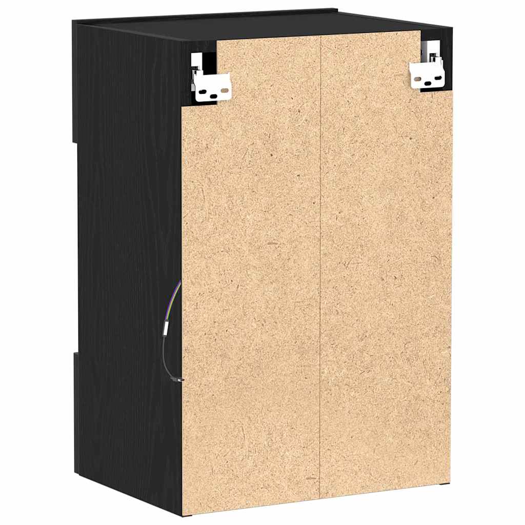 TV Cabinet Set 2 pcs Black Engineered Wood