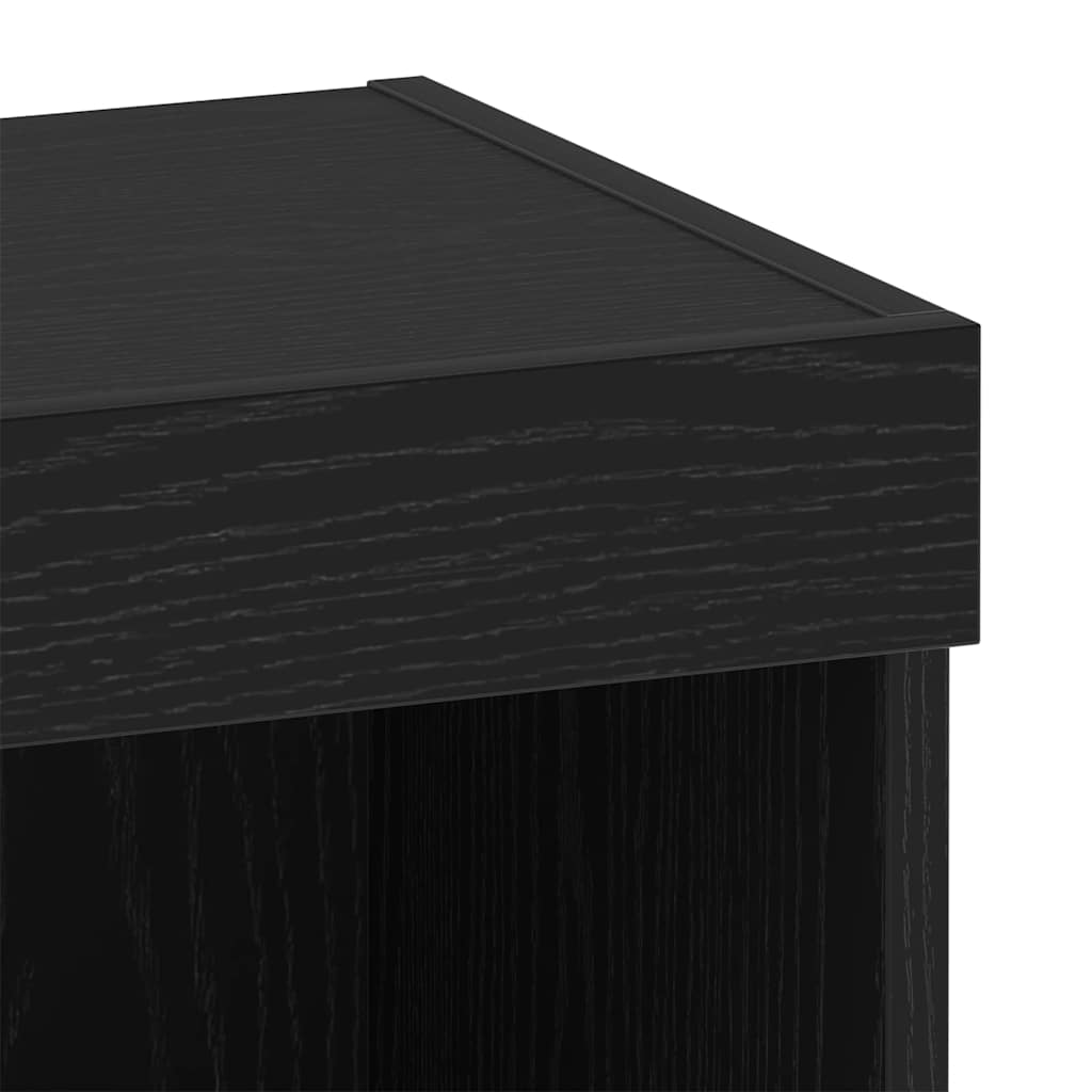 TV Cabinet Set 2 pcs Black Oak Engineered Wood