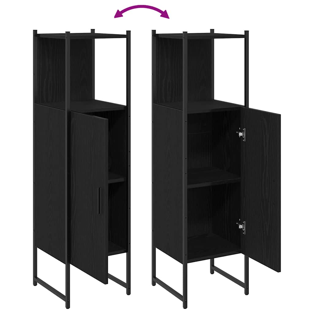 Bathroom Furniture Set Black Oak 33 x 33 x 120.5 cm