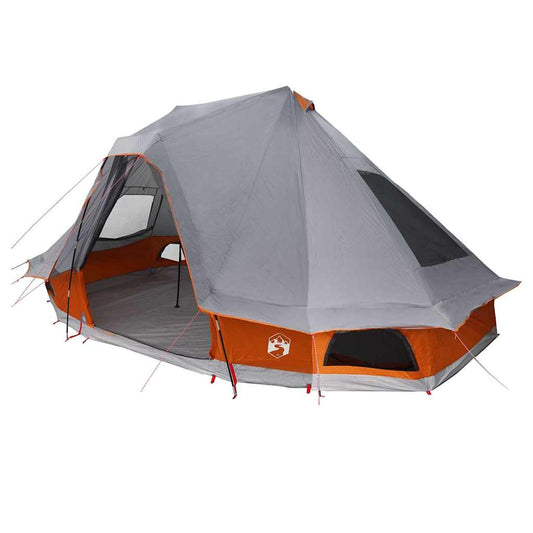 Tipi Tent 6-Person Grey and Orange Taffeta