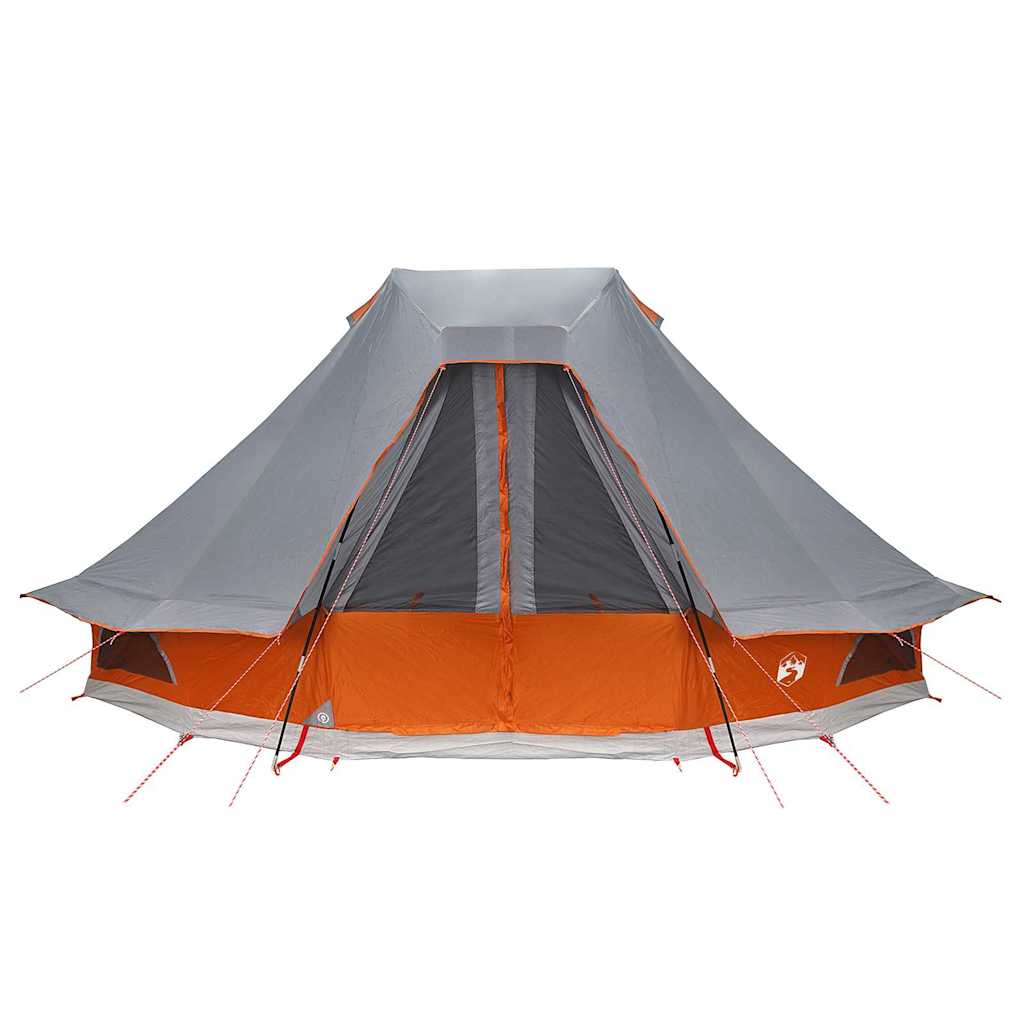 Tipi Tent 6-Person Grey and Orange Taffeta
