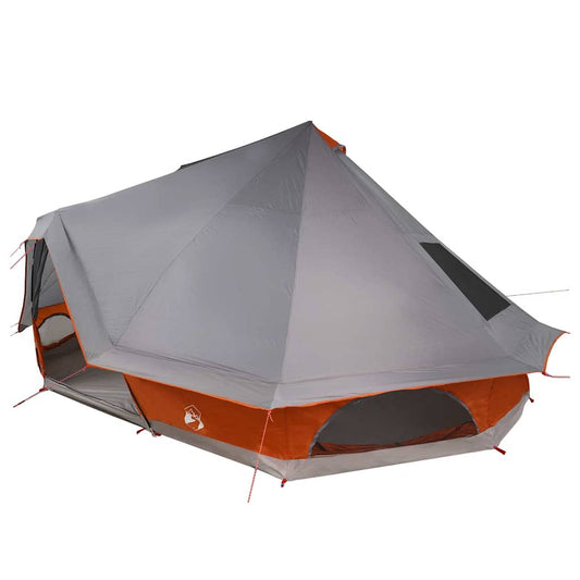 Tipi Tent 10-Person Grey and Orange Taffeta