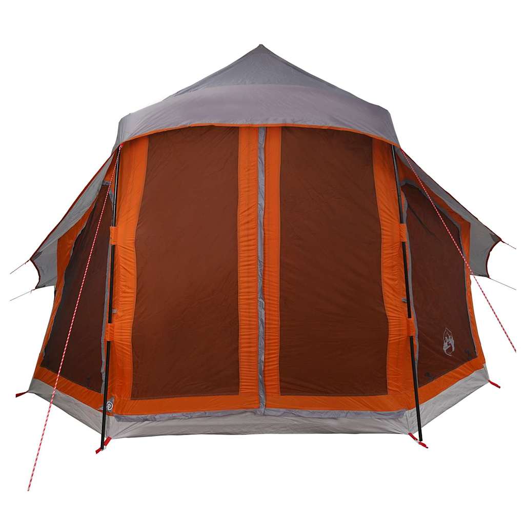 Tipi Tent with Roof Grey and Orange 404 x 370 x 270 cm Taffeta