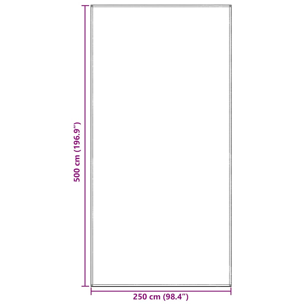 Tent Carpet Folding Blue and Grey 500 x 250 cm Polyethylene