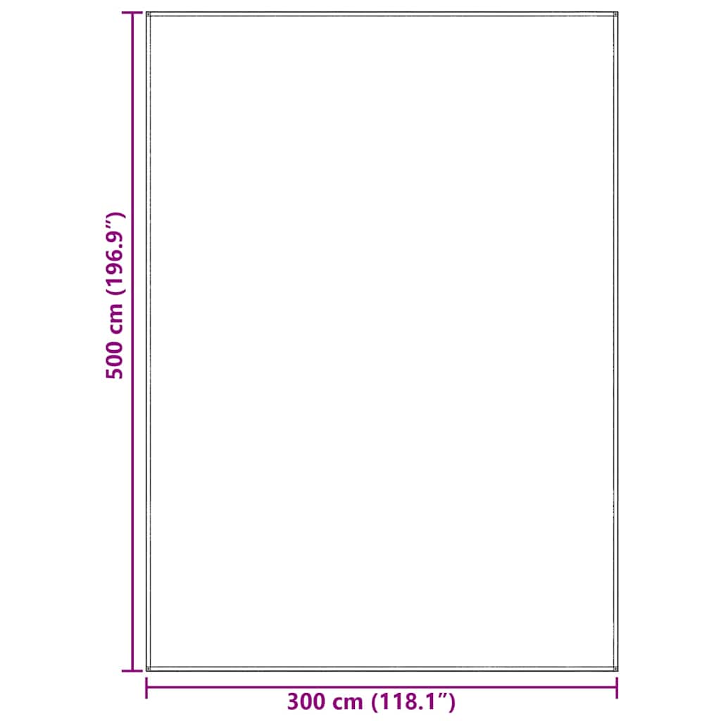 Tent Carpet Folding Blue and Grey 500 x 300 cm Polyethylene