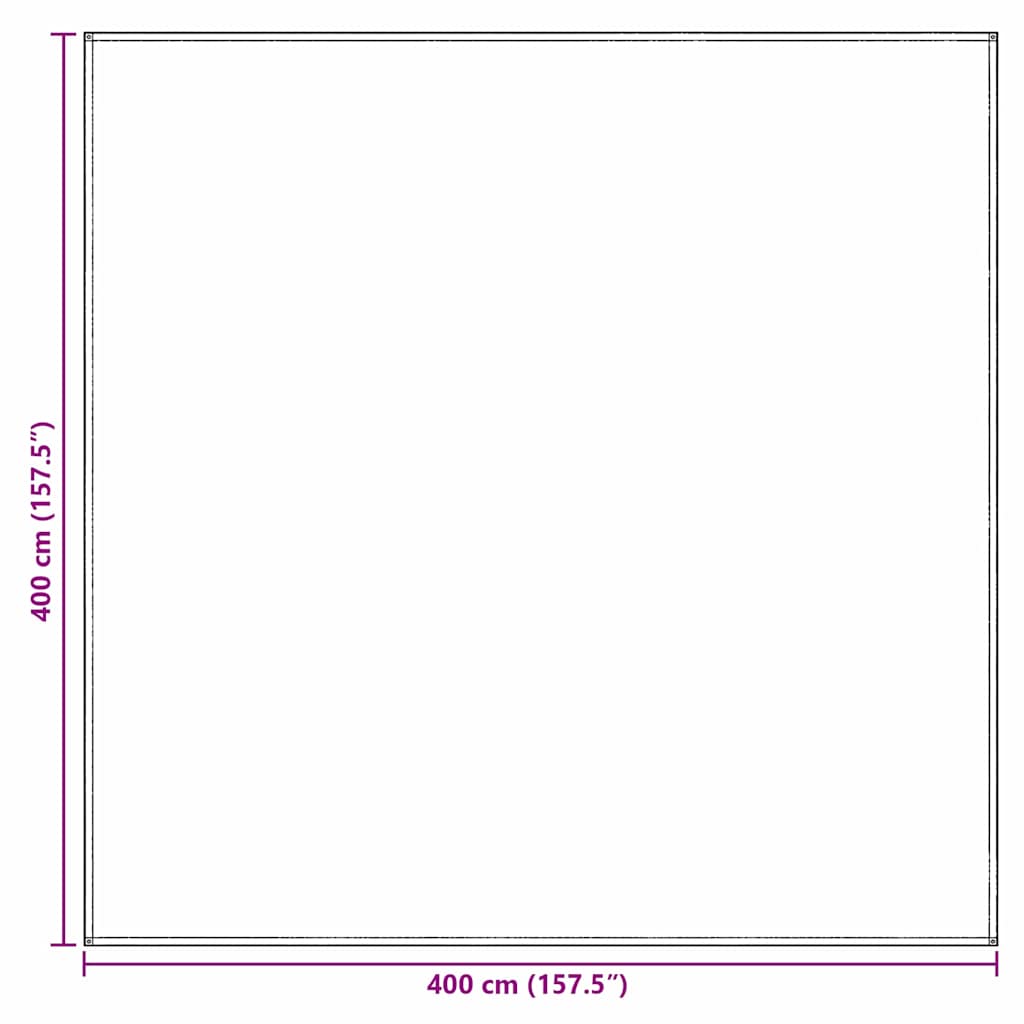 Tent Carpet Folding Blue and Grey 400 x 400 cm Polyethylene