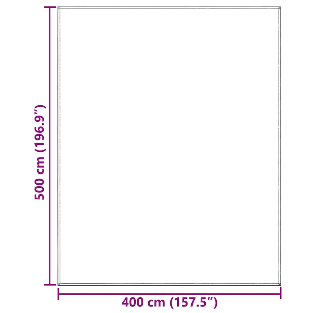 Tent Carpet Folding Blue and Grey 500 x 400 cm Polyethylene
