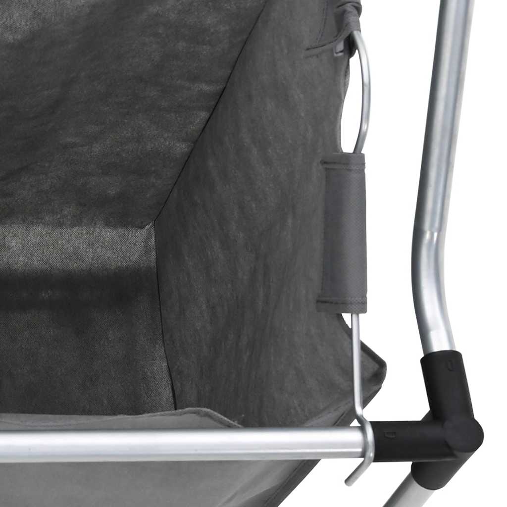 Laundry Basket with Wheels 3 Compartments Grey