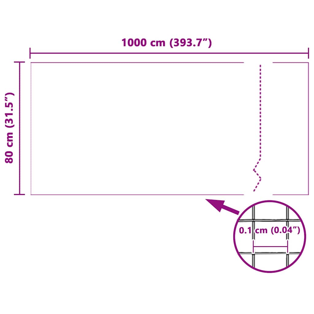 Insect Mesh Screen White 80 x 1000 cm Fibreglass