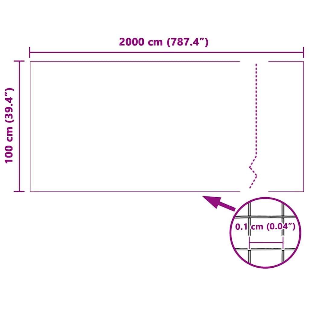Insect Mesh Screen 100 x 2000 cm Fibreglass White