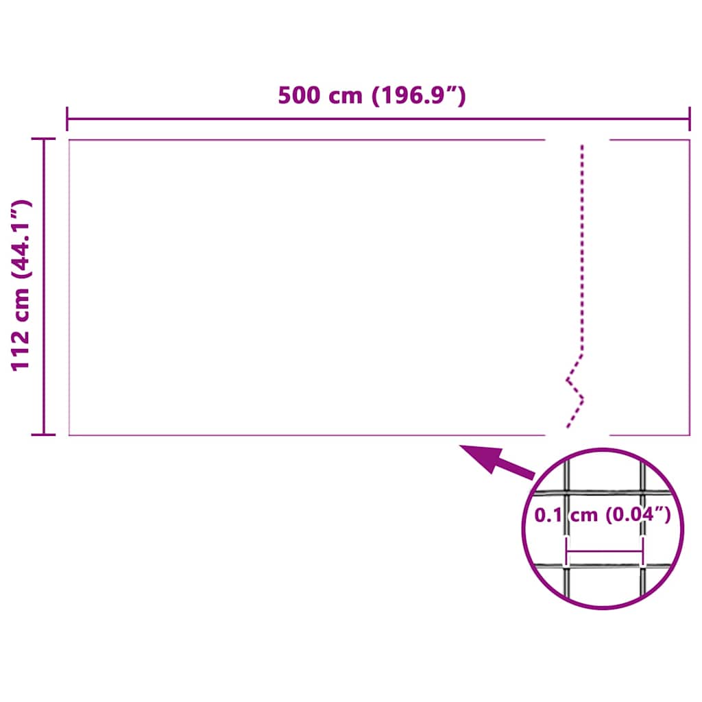 Insect Mesh Screen 112 x 500 cm Fibreglass White