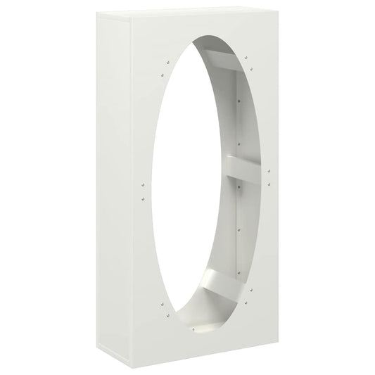 Firewood Rack White 50x23x100 cm Cold-rolled steel