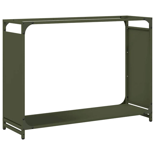 Firewood Rack Olive Green 90x28x65 cm Cold-rolled steel