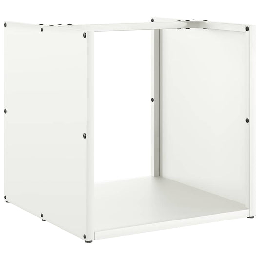 Firewood Rack White 40x40x40 cm Cold-rolled steel