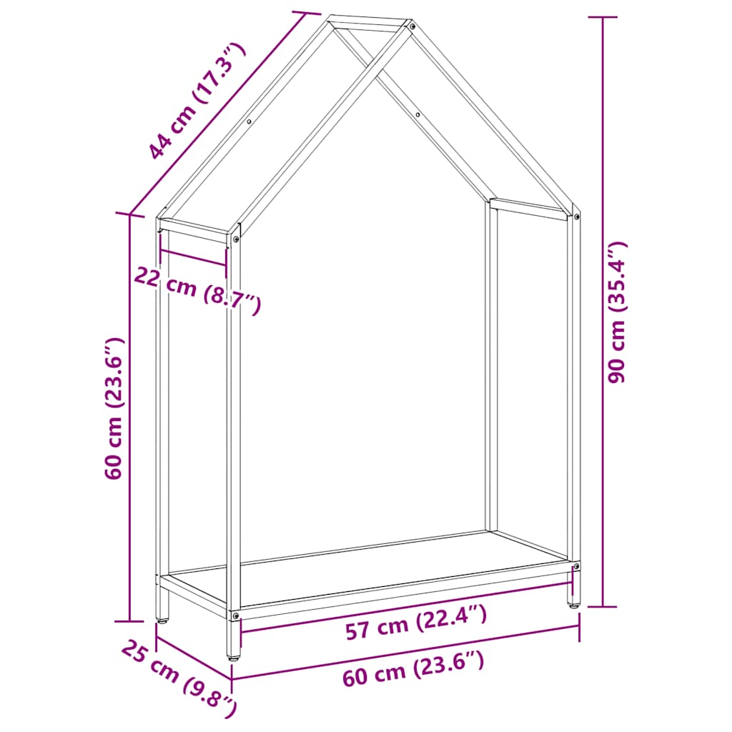 Firewood Rack Anthracite 60x25x90 cm Cold-rolled steel